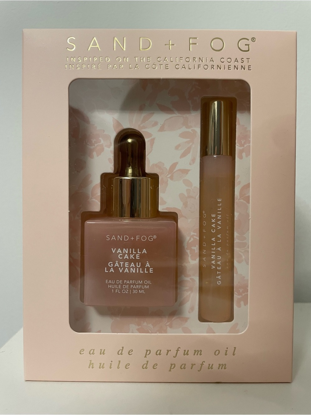 SAND + FOG Vanilla Cake Oil Dropper & Oil Roller Gift Set - 1FLOZ/ 0.33FL